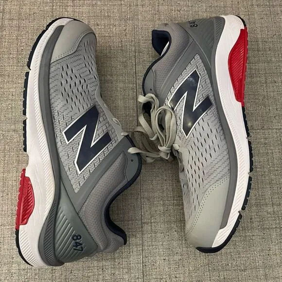 NEW BALANCE Men’s Wide Fit Walking Sneakers Size 14 Gray Gym Running MW847LG4