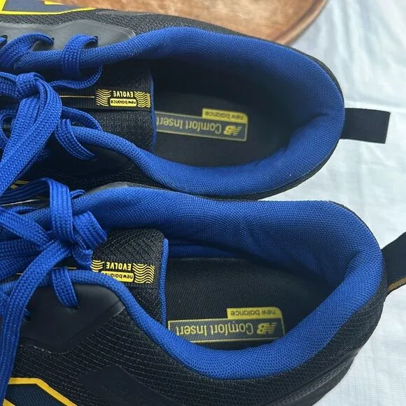 New Balance Shoes Mens 13 D Evolve Alloy Black Blue Yellow Sneaker Toe Protect