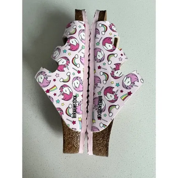 NEW BIRKENSTOCK Florida Kids Birko-Flor FLOWER SLIDE SANDALS SIZE 33