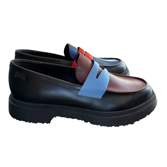New! Camper Twins Multicolor leather loafers for men