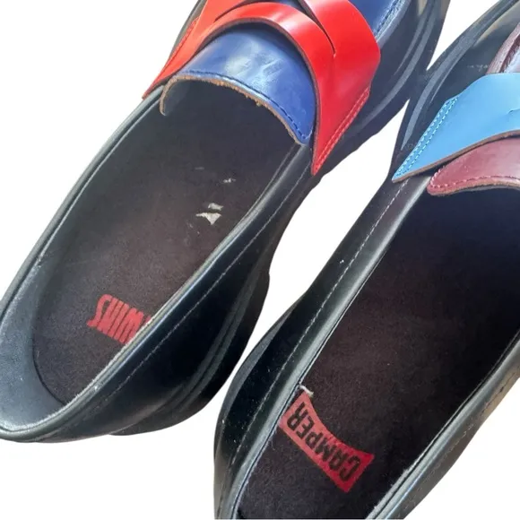 New! Camper Twins Multicolor leather loafers for men