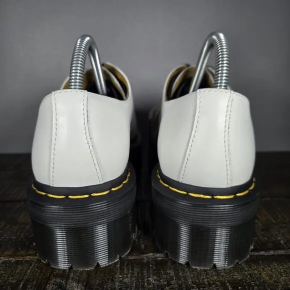 NEW Dr Martens 1461 Quad Womens Size 6 Derby Oxford Shoes Leather Black White