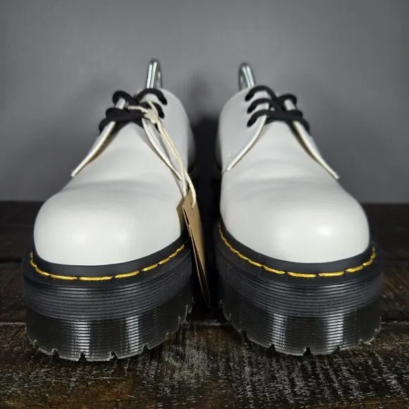 NEW Dr Martens 1461 Quad Womens Size 6 Derby Oxford Shoes Leather Black White