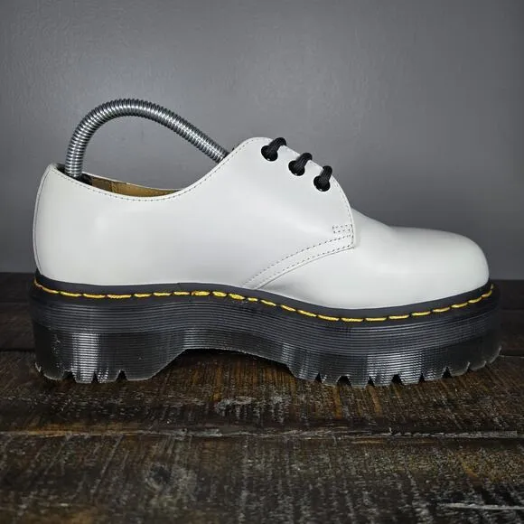 NEW Dr Martens 1461 Quad Womens Size 6 Derby Oxford Shoes Leather Black White