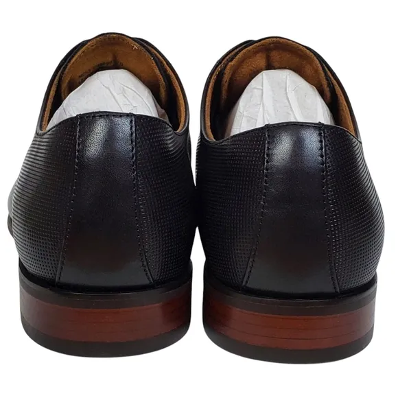 New Florsheim Size 11D Postino plain toe leather oxford shoes black lace career