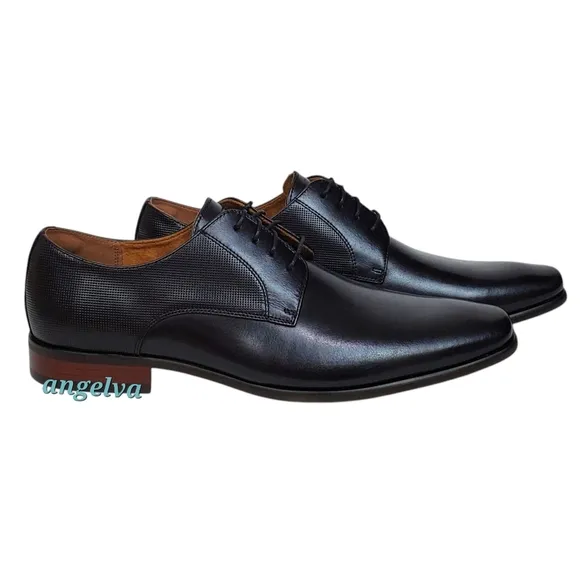 New Florsheim Size 11D Postino plain toe leather oxford shoes black lace career
