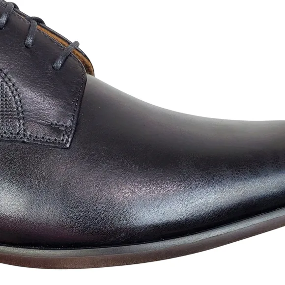 New Florsheim Size 11D Postino plain toe leather oxford shoes black lace career
