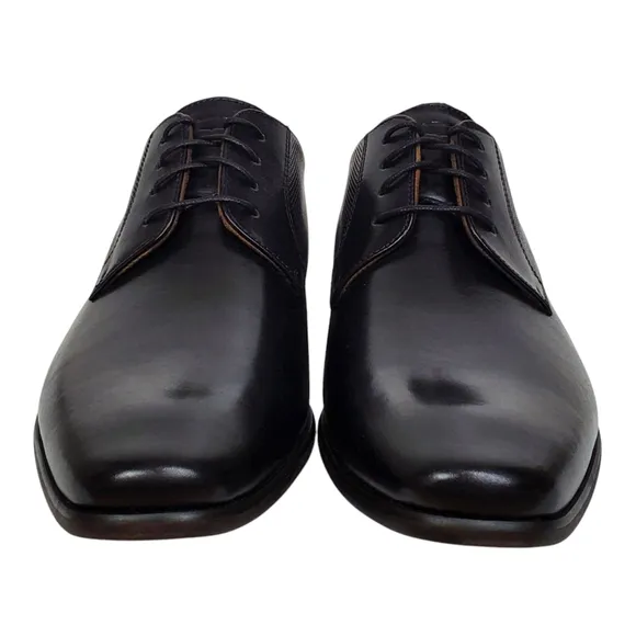 New Florsheim Size 11D Postino plain toe leather oxford shoes black lace career
