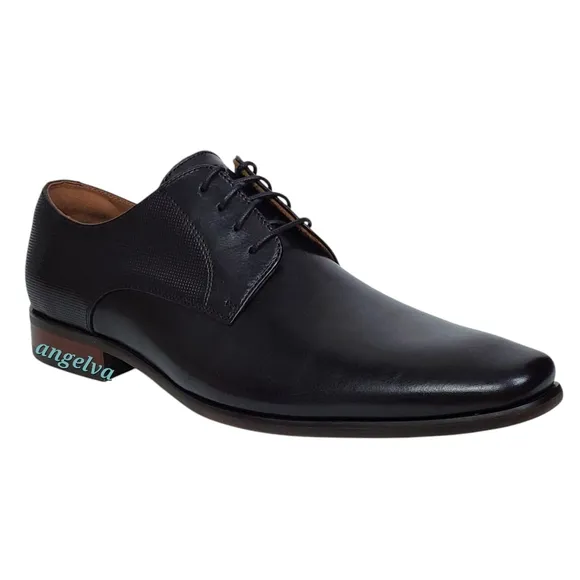 New Florsheim Size 11D Postino plain toe leather oxford shoes black lace career