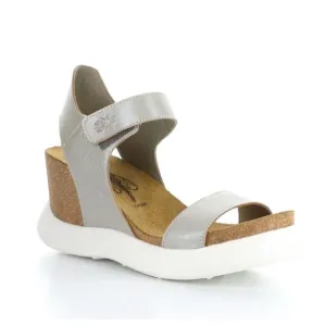 NEW FLY LONDON women's gogo sandals in silver