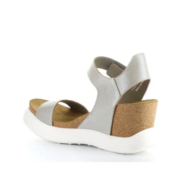NEW FLY LONDON women's gogo sandals in silver