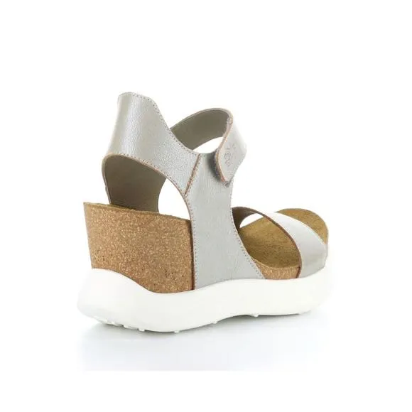 NEW FLY LONDON women's gogo sandals in silver