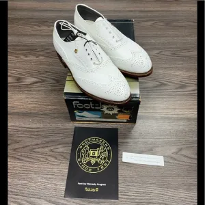 NEW FootJoy Classics White Wingtip Golf Shoes 8 D