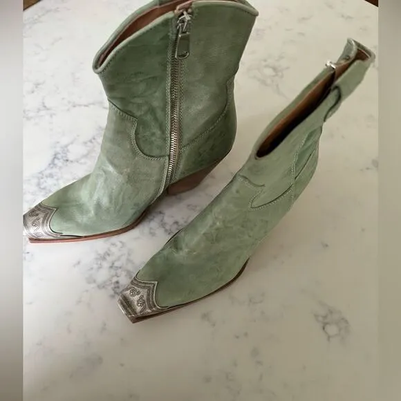NEW FREE PEOPLE BRAYDEN WESTERN BOOT - SUCCULENT