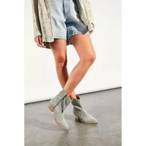NEW FREE PEOPLE Sz 11 / 41 NEW FRONTIER BOOTS IN DUSTY BLUE SUEDE