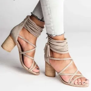 NEW Jeffrey Campbell Despina Leather Suede Sandals 3” Round Block Heel 7.5 Shoe