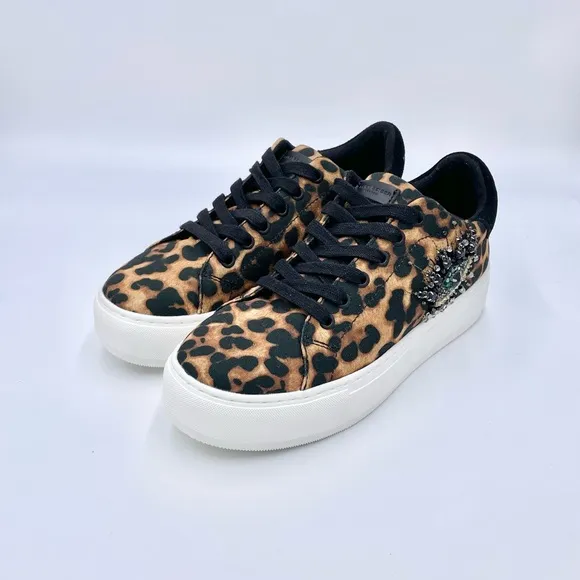 NEW Kurt Geiger London Laney Eye Leopard Print Sneaker Women’s size 6.5US 36.5E