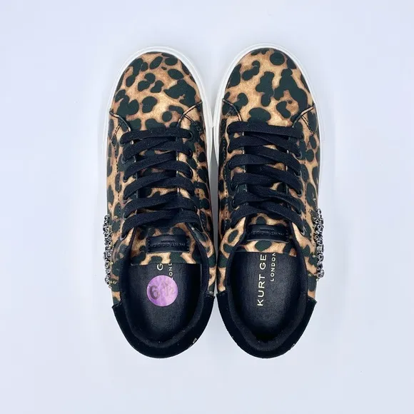 NEW Kurt Geiger London Laney Eye Leopard Print Sneaker Women’s size 6.5US 36.5E