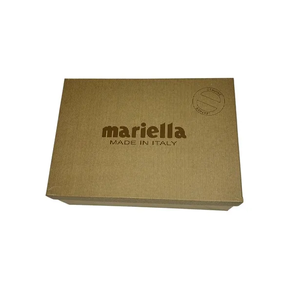 NEW Mariella Sling Back Suede Sandals Made In Italy Stack Block Heels Size 9.5