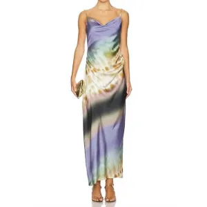 NEW MISA LOS ANGELES livia dress in cerulean ombre