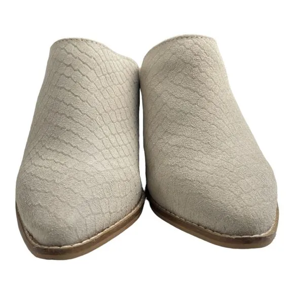 New! Musse And Cloud Women's Helen Textured Block Heel Mule Shoes Ice Size 6 NWT