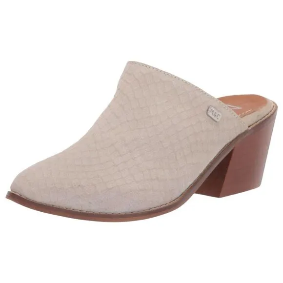 New! Musse And Cloud Women's Helen Textured Block Heel Mule Shoes Ice Size 6 NWT