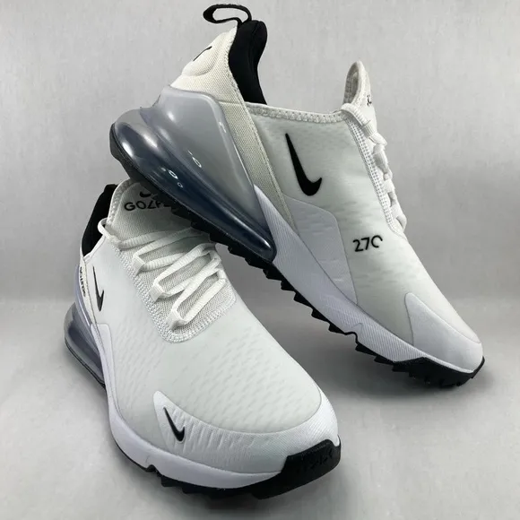 NEW Nike Air Max 270 G White Black Golf Shoes Men's Size 13 CK6483-102
