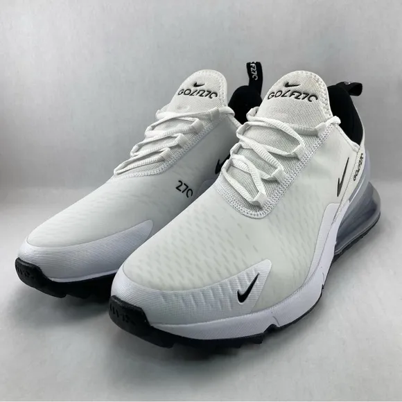 NEW Nike Air Max 270 G White Black Golf Shoes Men's Size 13 CK6483-102