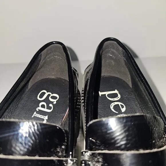 NEW Pedro Garcia Tady Penny Loafer Chunky Lug Sole Black Patent Leather EU 39
