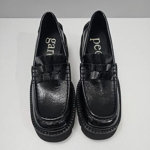 NEW Pedro Garcia Tady Penny Loafer Chunky Lug Sole Black Patent Leather EU 39