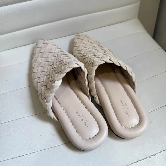 NEW Rag &amp; Bone Crochet Leather Mule Loafers