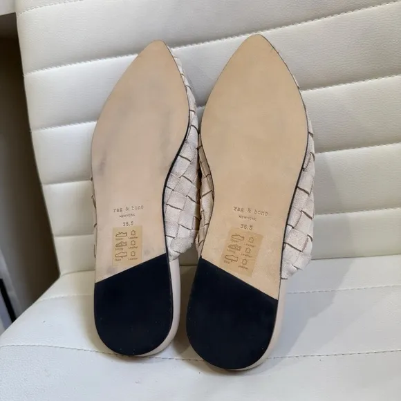 NEW Rag &amp; Bone Crochet Leather Mule Loafers
