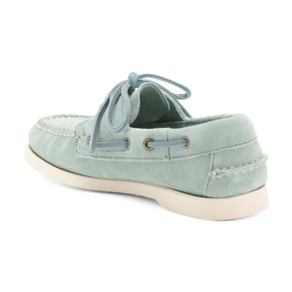 NEW  SEBAGO Suede Portland Roughout Shoes lichen green for women 663tn