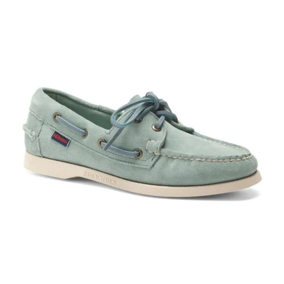NEW  SEBAGO Suede Portland Roughout Shoes lichen green for women 663tn