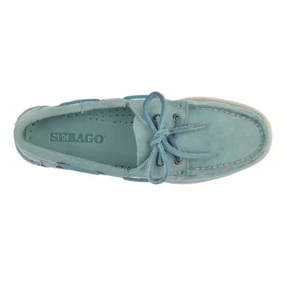 NEW  SEBAGO Suede Portland Roughout Shoes lichen green for women 663tn