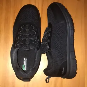 NEW SR Max SRM156 Women’s Size 9.5 Slip Resistant Black Bungee Lace Slip-On