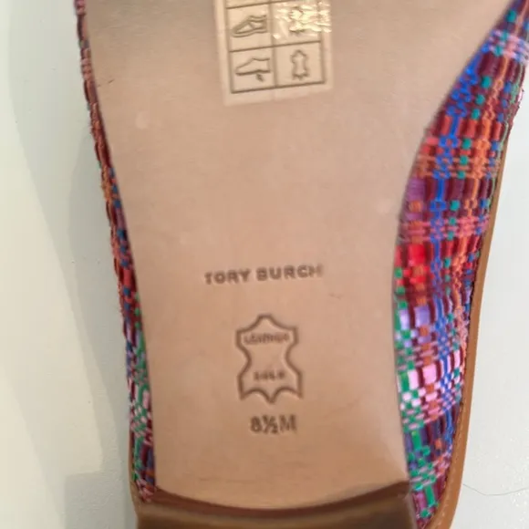 New Tory Burch Multicolor Plaid Women's Loafers. Size 8.5. Dust bag included.