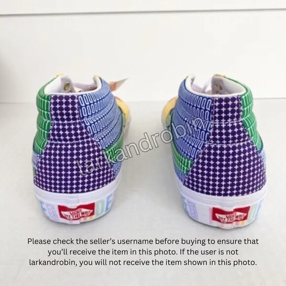 NEW Vans SK8-Mid Pride Sneaker Skateboarding Shoes LGBTQ  Women's 10.5 / Men's 9