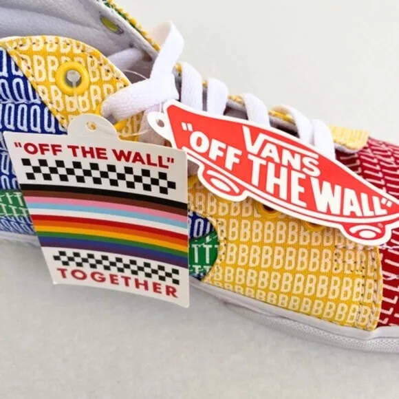 NEW Vans SK8-Mid Pride Sneaker Skateboarding Shoes LGBTQ  Women's 10.5 / Men's 9