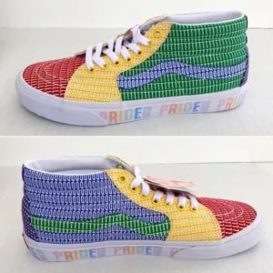 NEW Vans SK8-Mid Pride Sneaker Skateboarding Shoes LGBTQ  Women's 10.5 / Men's 9