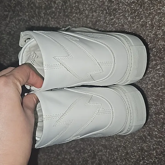 NEW Zadig &amp; Voltaire Zv1747 High Flash Smooth Calfs White Leather EU 42 (US 9M)