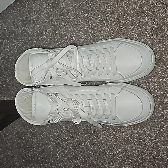 NEW Zadig &amp; Voltaire Zv1747 High Flash Smooth Calfs White Leather EU 42 (US 9M)