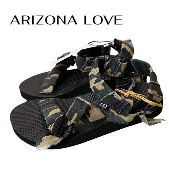 NEW Arizona Love Camo Print Trekky Women's Sandals 36
