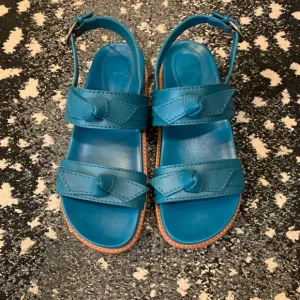 NIB Alexandre Birman Clarita Leather Sport Sandals Turquoise 6.5