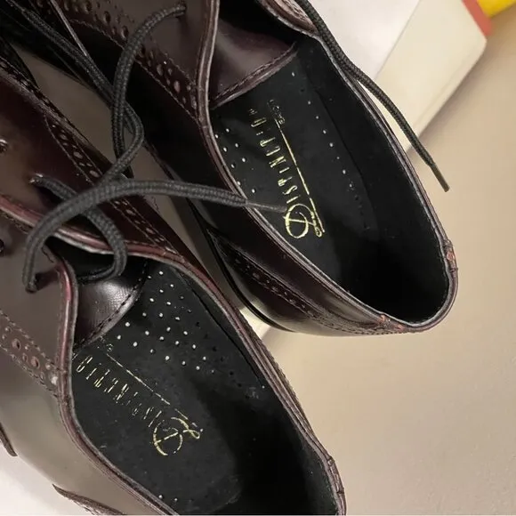 NIB Men's Vintage Wingtip Oxford Dress Shoes Dark Brown - US 7.5