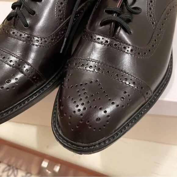 NIB Men's Vintage Wingtip Oxford Dress Shoes Dark Brown - US 7.5