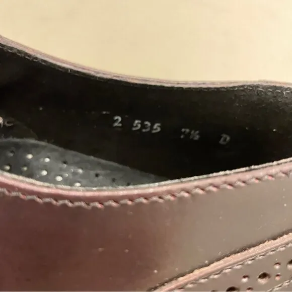 NIB Men's Vintage Wingtip Oxford Dress Shoes Dark Brown - US 7.5