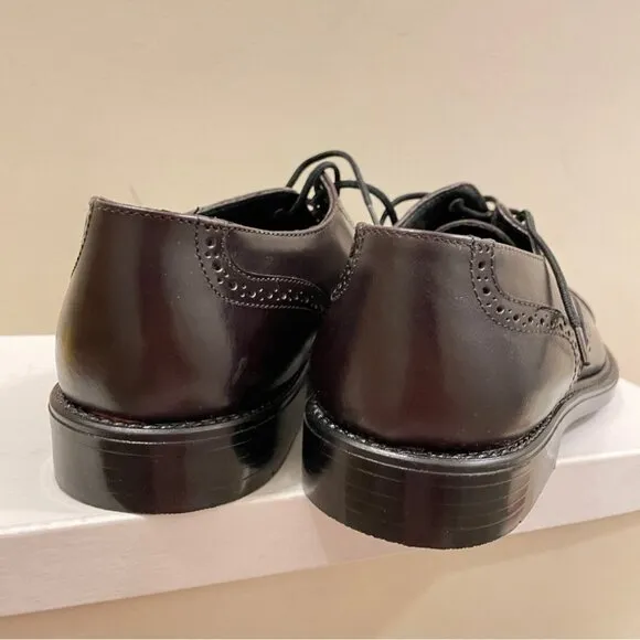 NIB Men's Vintage Wingtip Oxford Dress Shoes Dark Brown - US 7.5