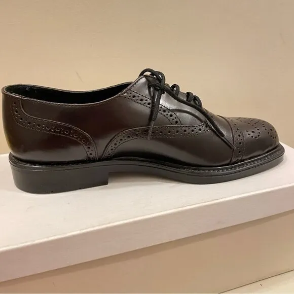 NIB Men's Vintage Wingtip Oxford Dress Shoes Dark Brown - US 7.5