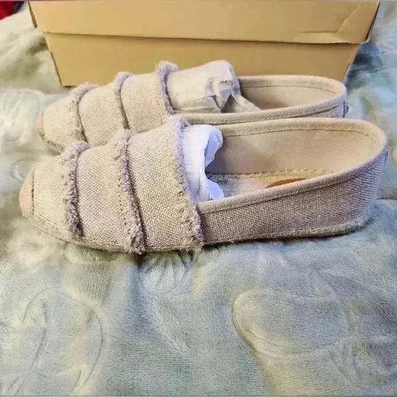 NIB Michael Kors Womens Tibby Canvas Espadrille Flats Slip-On Shoes Size 9